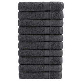 vidaXL Premium-Saunatücher SOLUND 10 Stk Anthrazit 80x200 cm 600 g/m²