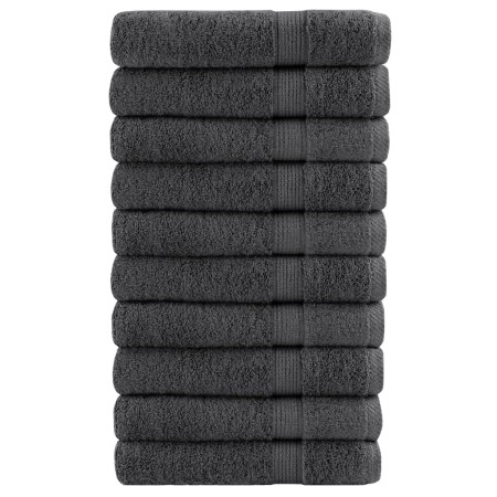 vidaXL Premium-Saunatücher SOLUND 10 Stk Anthrazit 80x200 cm 600 g/m²