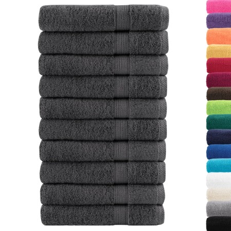 vidaXL Premium-Saunatücher SOLUND 10 Stk Anthrazit 80x200 cm 600 g/m²