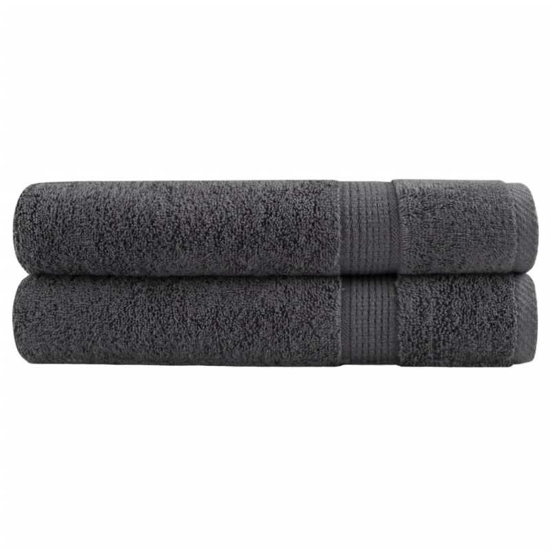 vidaXL Premium-Handtücher SOLUND 2 Stk. Anthrazit 100x200 cm 600 g/m² vidaXL Premium-Handtücher SOLUND 2 Stk. Anthrazit 100x200 cm 600 g/m²