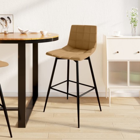 Barhocker Braun Samt