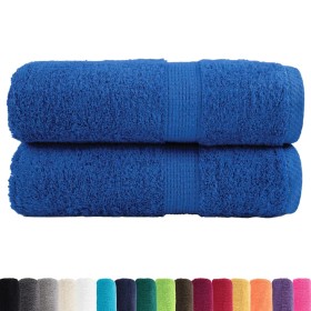vidaXL Premium-Seiftücher SOLUND 2 Stk. Blau 30x30 cm 600 g/m²