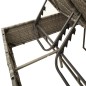 vidaXL Doppel-Sonnenliege mit Kissen & Schirm Hellgrau Poly Rattan vidaXL Doppel-Sonnenliege mit Kissen & Schirm Hellgrau Poly Rattan