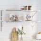 vidaXL Wandregale 2 Stk. 100x40x3 cm Silbern Edelstahl vidaXL Wandregale 2 Stk. 100x40x3 cm Silbern Edelstahl