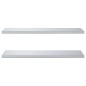 vidaXL Wandregale 2 Stk. 100x40x3 cm Silbern Edelstahl vidaXL Wandregale 2 Stk. 100x40x3 cm Silbern Edelstahl