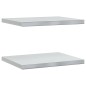 vidaXL Wandregale 2 Stk. 50x40x3 cm Silbern Edelstahl vidaXL Wandregale 2 Stk. 50x40x3 cm Silbern Edelstahl