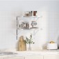 vidaXL Wandregale 2 Stk. 50x40x3 cm Silbern Edelstahl vidaXL Wandregale 2 Stk. 50x40x3 cm Silbern Edelstahl