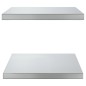 vidaXL Wandregale 2 Stk. 50x40x3 cm Silbern Edelstahl vidaXL Wandregale 2 Stk. 50x40x3 cm Silbern Edelstahl