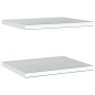 vidaXL Wandregale 2 Stk. 50x40x3 cm Silbern Edelstahl vidaXL Wandregale 2 Stk. 50x40x3 cm Silbern Edelstahl