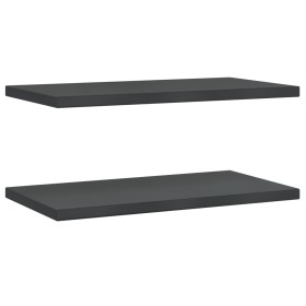 vidaXL Wandregale 2 Stk. 75x40x3 cm Schwarz Edelstahl