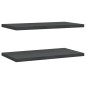 vidaXL Wandregale 2 Stk. 75x40x3 cm Schwarz Edelstahl vidaXL Wandregale 2 Stk. 75x40x3 cm Schwarz Edelstahl