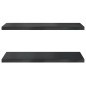 vidaXL Wandregale 2 Stk. 75x40x3 cm Schwarz Edelstahl vidaXL Wandregale 2 Stk. 75x40x3 cm Schwarz Edelstahl