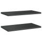 vidaXL Wandregale 2 Stk. 75x40x3 cm Schwarz Edelstahl vidaXL Wandregale 2 Stk. 75x40x3 cm Schwarz Edelstahl