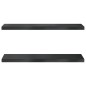 vidaXL Wandregale 2 Stk. 75x23,5x3 cm Schwarz Edelstahl vidaXL Wandregale 2 Stk. 75x23,5x3 cm Schwarz Edelstahl