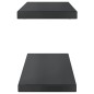 vidaXL Wandregale 2 Stk. 75x23,5x3 cm Schwarz Edelstahl vidaXL Wandregale 2 Stk. 75x23,5x3 cm Schwarz Edelstahl