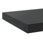 vidaXL Wandregale 2 Stk. 75x23,5x3 cm Schwarz Edelstahl vidaXL Wandregale 2 Stk. 75x23,5x3 cm Schwarz Edelstahl