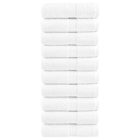 vidaXL Premium-Seiftücher SOLUND 10 Stk. Weiß 30x30 cm 600 g/m²