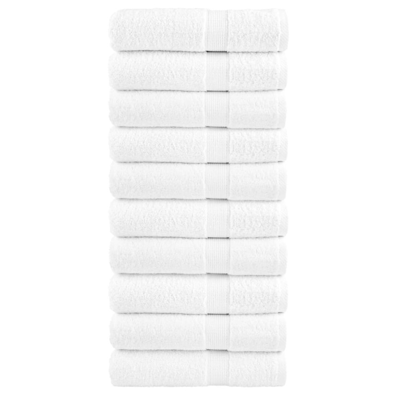vidaXL Premium-Duschtücher SOLUND 10 Stk. Weiß 70x140 cm 600 g/m² vidaXL Premium-Duschtücher SOLUND 10 Stk. Weiß 70x140 cm 600 g/m²