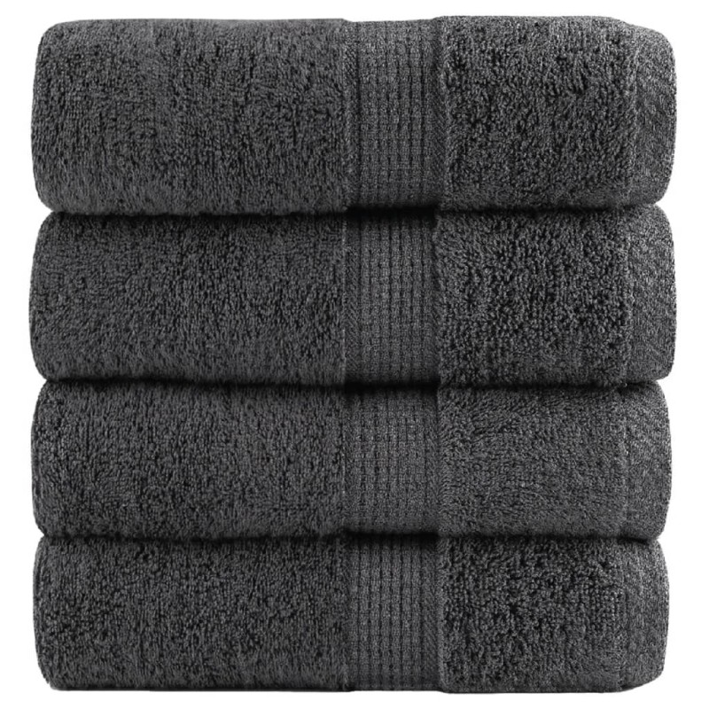 vidaXL Premium-Gästetücher SOLUND 4 Stk. Anthrazit 30x50 cm 600 g/m² vidaXL Premium-Gästetücher SOLUND 4 Stk. Anthrazit 30x50 cm 600 g/m²