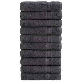 vidaXL Premium-Handtücher SOLUND 10 Stk. Anthrazit 50x100 cm 600 g/m²
