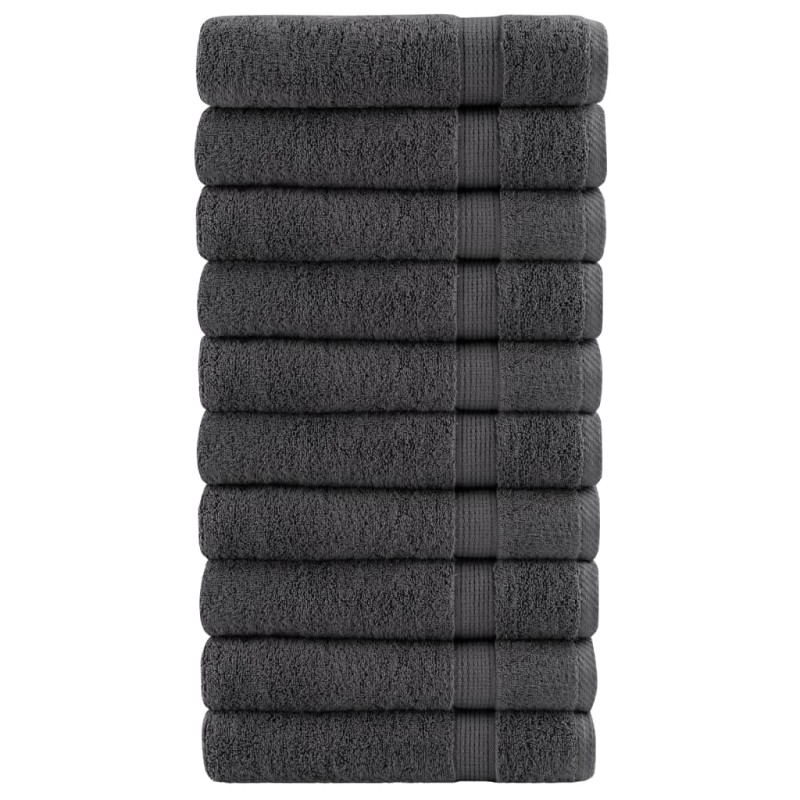 vidaXL Premium-Handtücher SOLUND 10 Stk. Anthrazit 50x100 cm 600 g/m² vidaXL Premium-Handtücher SOLUND 10 Stk. Anthrazit 50x100 cm 600 g/m²