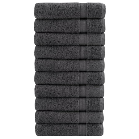 vidaXL Premium-Handtücher SOLUND 10 Stk. Anthrazit 50x100 cm 600 g/m²