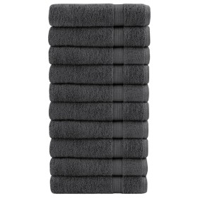 vidaXL Premium-Badetücher SOLUND 10 Stk. Anthrazit 100x150 cm 600 g/m²