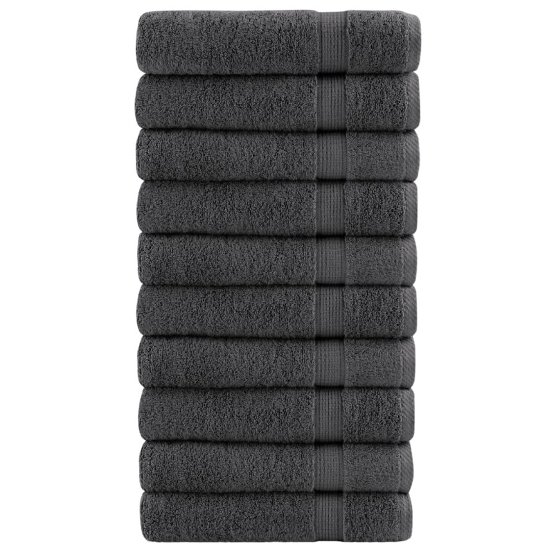 vidaXL Premium-Badetücher SOLUND 10 Stk. Anthrazit 100x150 cm 600 g/m² vidaXL Premium-Badetücher SOLUND 10 Stk. Anthrazit 100x150 cm 600 g/m²
