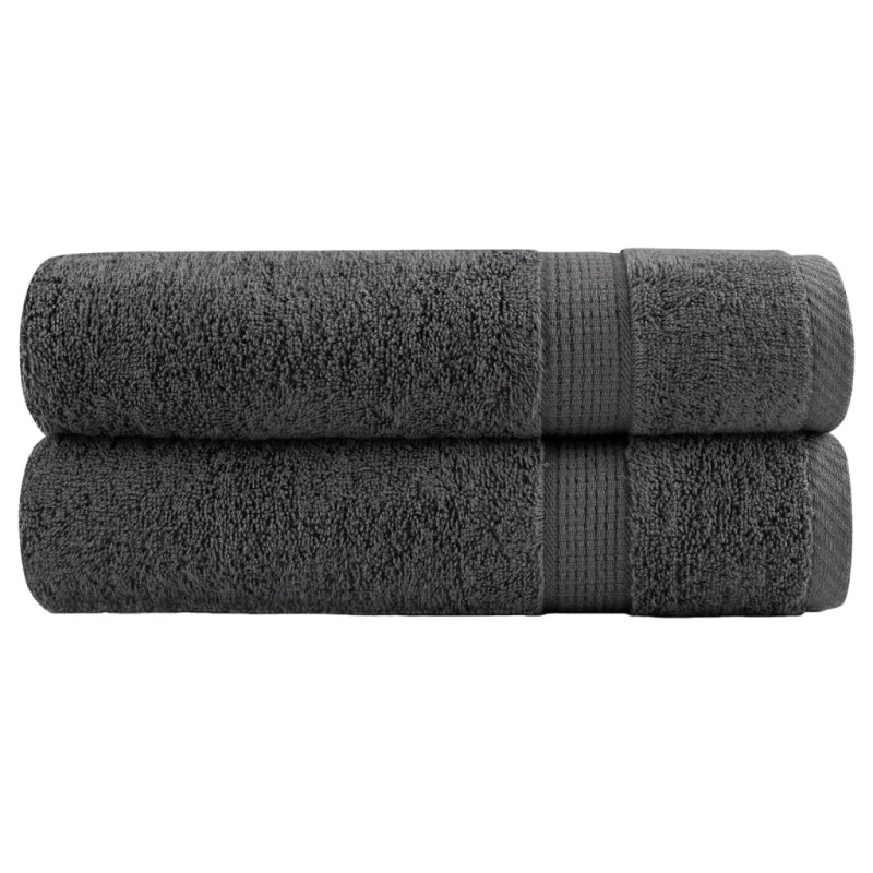 vidaXL Premium-Badetücher SOLUND 2 Stk. Anthrazit 100x150 cm 600 g/m² vidaXL Premium-Badetücher SOLUND 2 Stk. Anthrazit 100x150 cm 600 g/m²