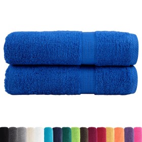 vidaXL Premium-Badetücher SOLUND 2 Stk. Blau 100x150cm 600 g/m²
