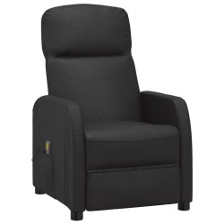 vidaXL Massagesessel Schwarz Kunstleder