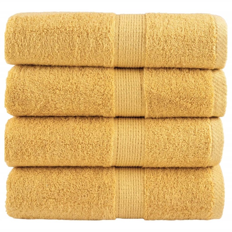 vidaXL Premium-Seiftücher SOLUND 4 Stk. Gold 30x30 cm 600 g/m² vidaXL Premium-Seiftücher SOLUND 4 Stk. Gold 30x30 cm 600 g/m²