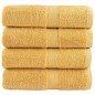 vidaXL Premium-Seiftücher SOLUND 4 Stk. Gold 30x30 cm 600 g/m² vidaXL Premium-Seiftücher SOLUND 4 Stk. Gold 30x30 cm 600 g/m²