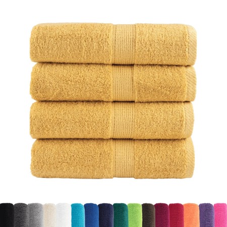 vidaXL Premium-Seiftücher SOLUND 4 Stk. Gold 30x30 cm 600 g/m²