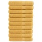 vidaXL Premium-Handtücher SOLUND 10 Stk. Gold 100x200 cm 600 g/m² vidaXL Premium-Handtücher SOLUND 10 Stk. Gold 100x200 cm 600 g/m²