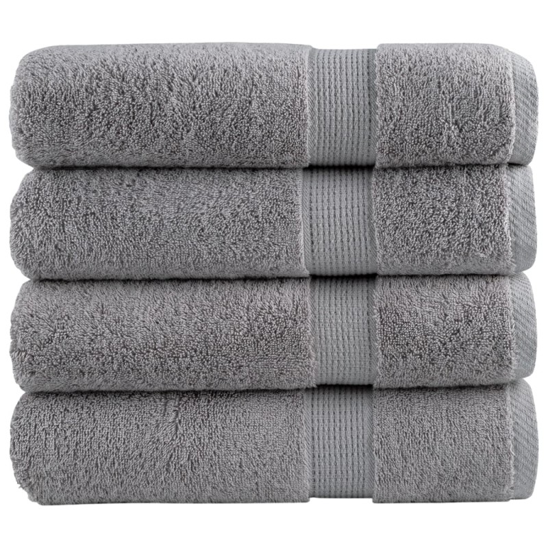 vidaXL Premium-Handtücher SOLUND 4 Stk. Grau 50x100 cm 600 g/m² vidaXL Premium-Handtücher SOLUND 4 Stk. Grau 50x100 cm 600 g/m²