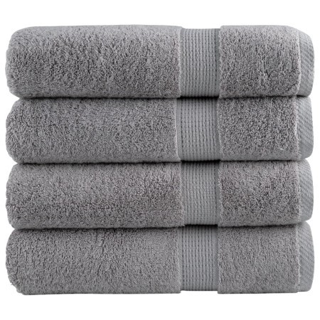 vidaXL Premium-Handtücher SOLUND 4 Stk. Grau 50x100 cm 600 g/m²