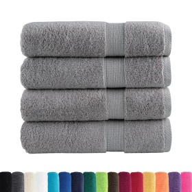 vidaXL Premium-Handtücher SOLUND 4 Stk. Grau 50x100 cm 600 g/m²