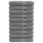 vidaXL Premium-Handtücher SOLUND 10 Stk. Grau 100x200 cm 600 g/m² vidaXL Premium-Handtücher SOLUND 10 Stk. Grau 100x200 cm 600 g/m²
