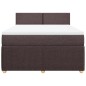 vidaXL Boxspringbett mit Matratze Dunkelbraun 160x200 cm Stoff vidaXL Boxspringbett mit Matratze Dunkelbraun 160x200 cm Stoff