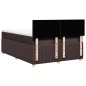vidaXL Boxspringbett mit Matratze Dunkelbraun 160x200 cm Stoff vidaXL Boxspringbett mit Matratze Dunkelbraun 160x200 cm Stoff