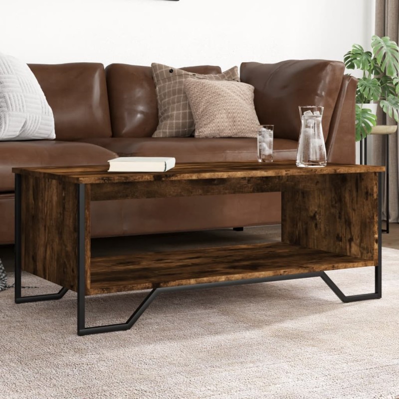 vidaXL Couchtisch Räuchereiche 100x51x40 cm Holzwerkstoff vidaXL Couchtisch Räuchereiche 100x51x40 cm Holzwerkstoff