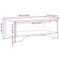 vidaXL Couchtisch Räuchereiche 100x51x40 cm Holzwerkstoff vidaXL Couchtisch Räuchereiche 100x51x40 cm Holzwerkstoff