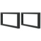 vidaXL Waschbeckenregal Wandmontage Stahl und Massivholz Buche vidaXL Waschbeckenregal Wandmontage Stahl und Massivholz Buche