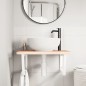 vidaXL Waschbeckenregal Wandmontage Stahl und Massivholz Buche vidaXL Waschbeckenregal Wandmontage Stahl und Massivholz Buche