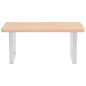 vidaXL Waschbeckenregal Wandmontage Stahl und Massivholz Buche vidaXL Waschbeckenregal Wandmontage Stahl und Massivholz Buche