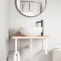 vidaXL Waschbeckenregal Wandmontage Stahl und Massivholz Buche vidaXL Waschbeckenregal Wandmontage Stahl und Massivholz Buche