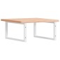 vidaXL Waschbeckenregal Wandmontage Stahl und Massivholz Buche vidaXL Waschbeckenregal Wandmontage Stahl und Massivholz Buche