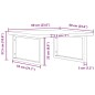 vidaXL Waschbeckenregal Wandmontage Stahl und Massivholz Buche vidaXL Waschbeckenregal Wandmontage Stahl und Massivholz Buche