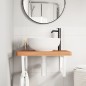 vidaXL Waschbeckenregal Wandmontage Stahl und Massivholz Buche vidaXL Waschbeckenregal Wandmontage Stahl und Massivholz Buche